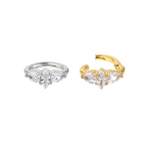 UMBIGO OVAL COBALTE SET W CZ