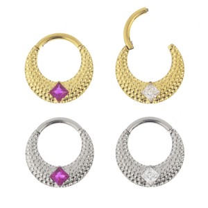 ARGOLA CZ MEDIEVAIS TIT  (ACX7)