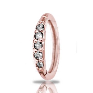 ARGOLA CLICKER MEIA ALIANÇA ZIRC SW AÇO