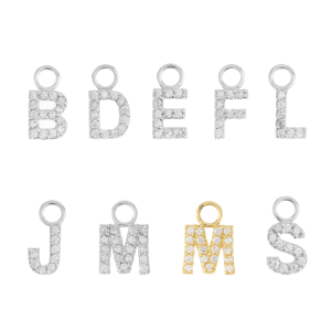 PINGENTE LETRAS CZ OURO 18K (SOB ENCOMENDA)