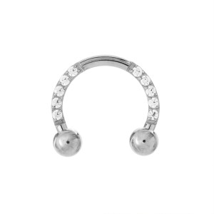 FERRADURA CRAVEJADA CZ TIT (CX4)