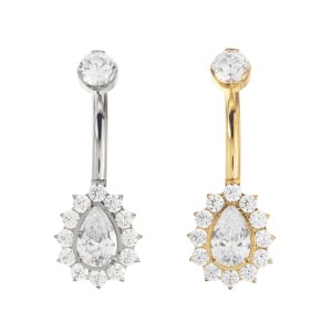 UMBIGO GOTA CRAVEJADA CZ TIT  (UCX2)