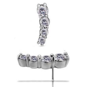 LBT PIN PUSH CLUSTER 4 ZIRC COBALTO CROMO