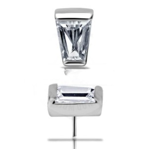 LBT PIN PUSH BAGUETTE TRAPEZIO ZIRC SW COBALTO CROMO