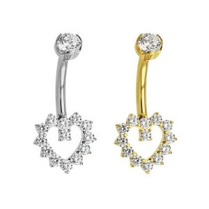 UMBIGO CORAÇÃO CZ CRAVEJADO TIT (UCX9)