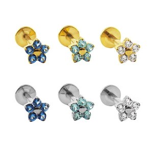 LBT MINI FLOR 5MM CZ TIT (CX12/ PCX9)