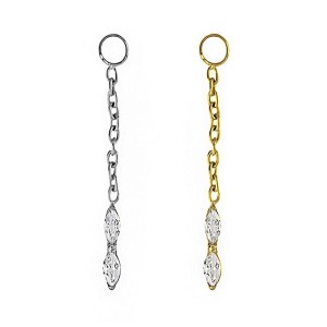 PINGENTE CORRENTE DUPLA NAVETE TIT