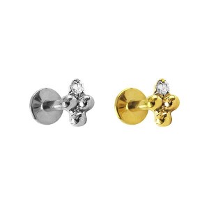 LBT PIN.P 3  BEADED 1 ZIRC TIT (PCX9)