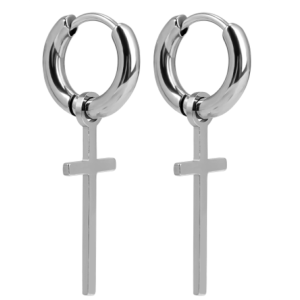 BRINCO SOLITARIO CLICKER CROSS AÇO