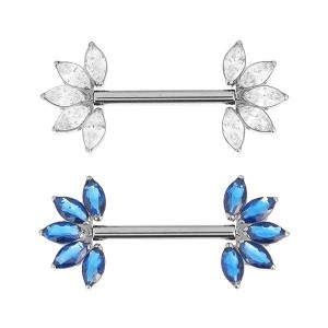 MAMILO FLOR 6 PETALAS CZ TIT