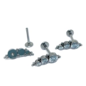 LBT TIT CLUSTER 3P E 10 BEADED CRESCENTE (CX21)