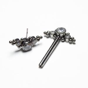 BARBELL MAMILO PIN PUSH CLUSTER INDIANO TIT
